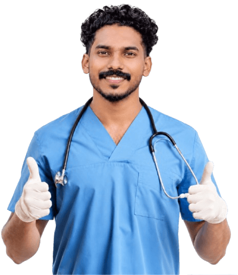 Dr. Nabeel giving a double thumbs-up