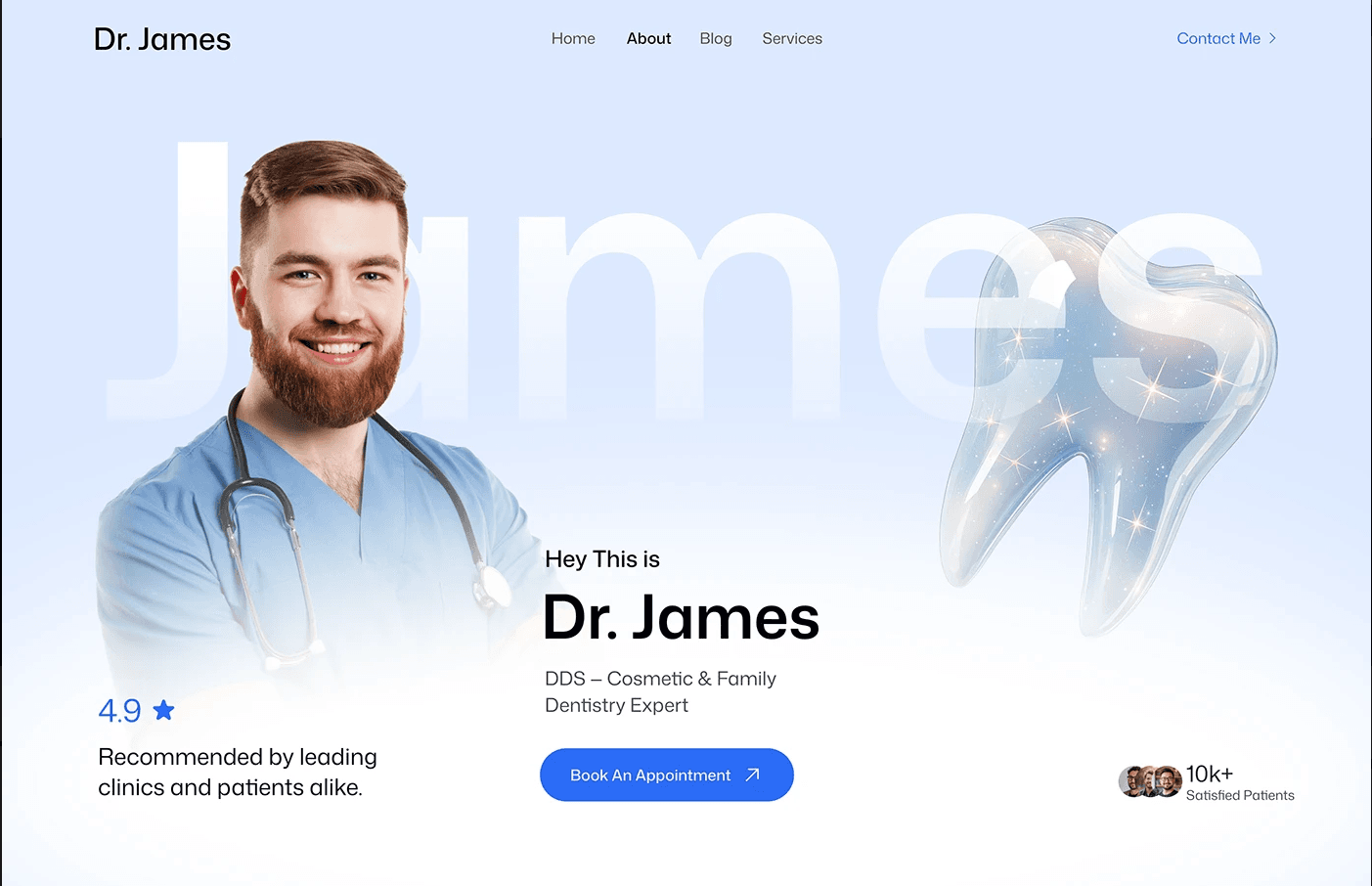 Portraits of satisfied patients